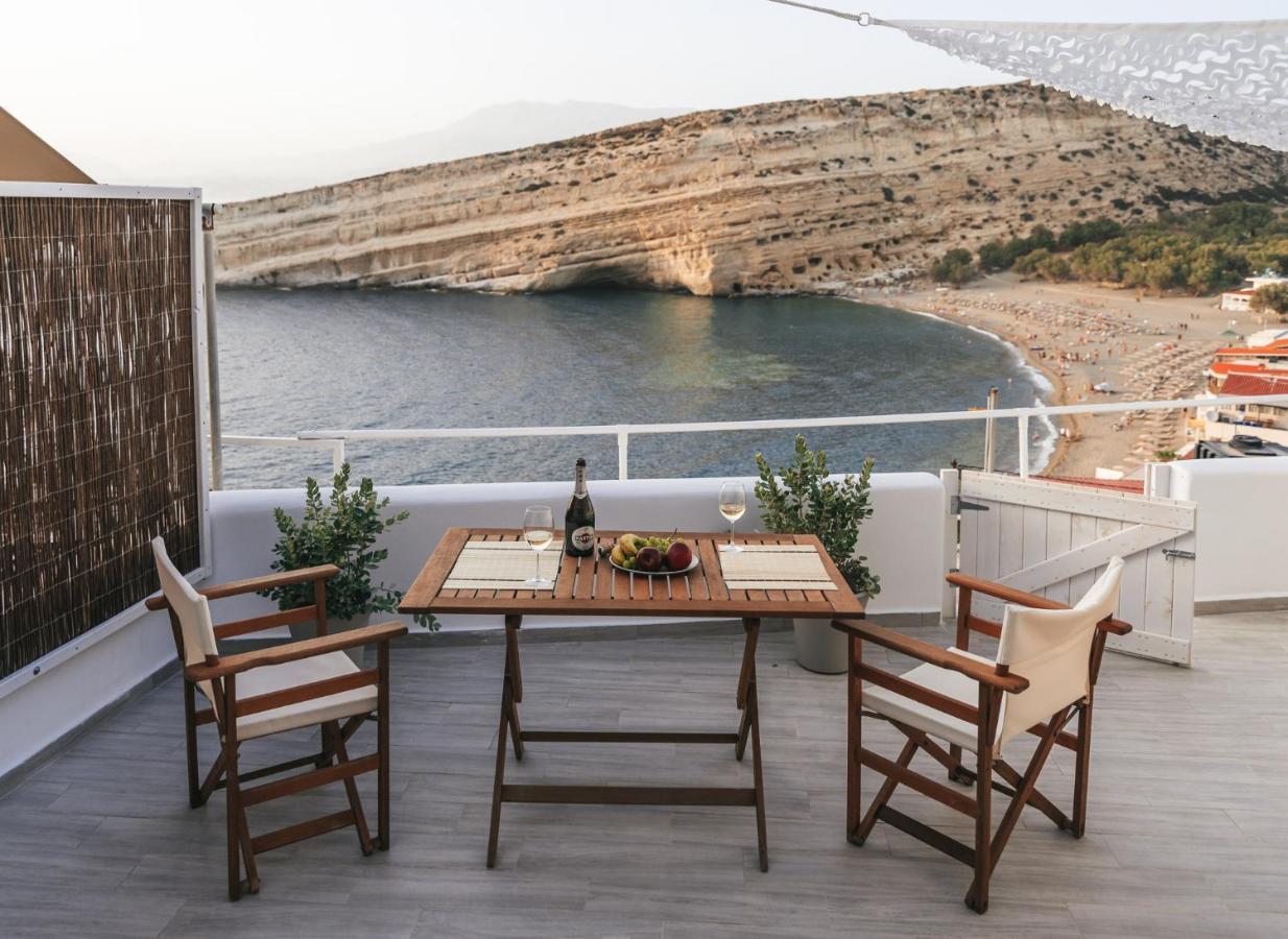 Nostos Cave Seaview Apartment マタラ エクステリア 写真