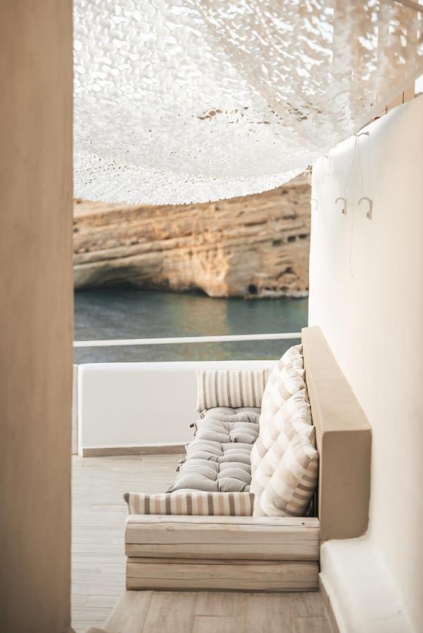 Nostos Cave Seaview Apartment マタラ エクステリア 写真